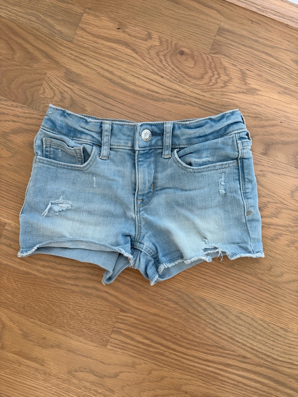 Gap Kids Light Blue Distressed Denim Shorts